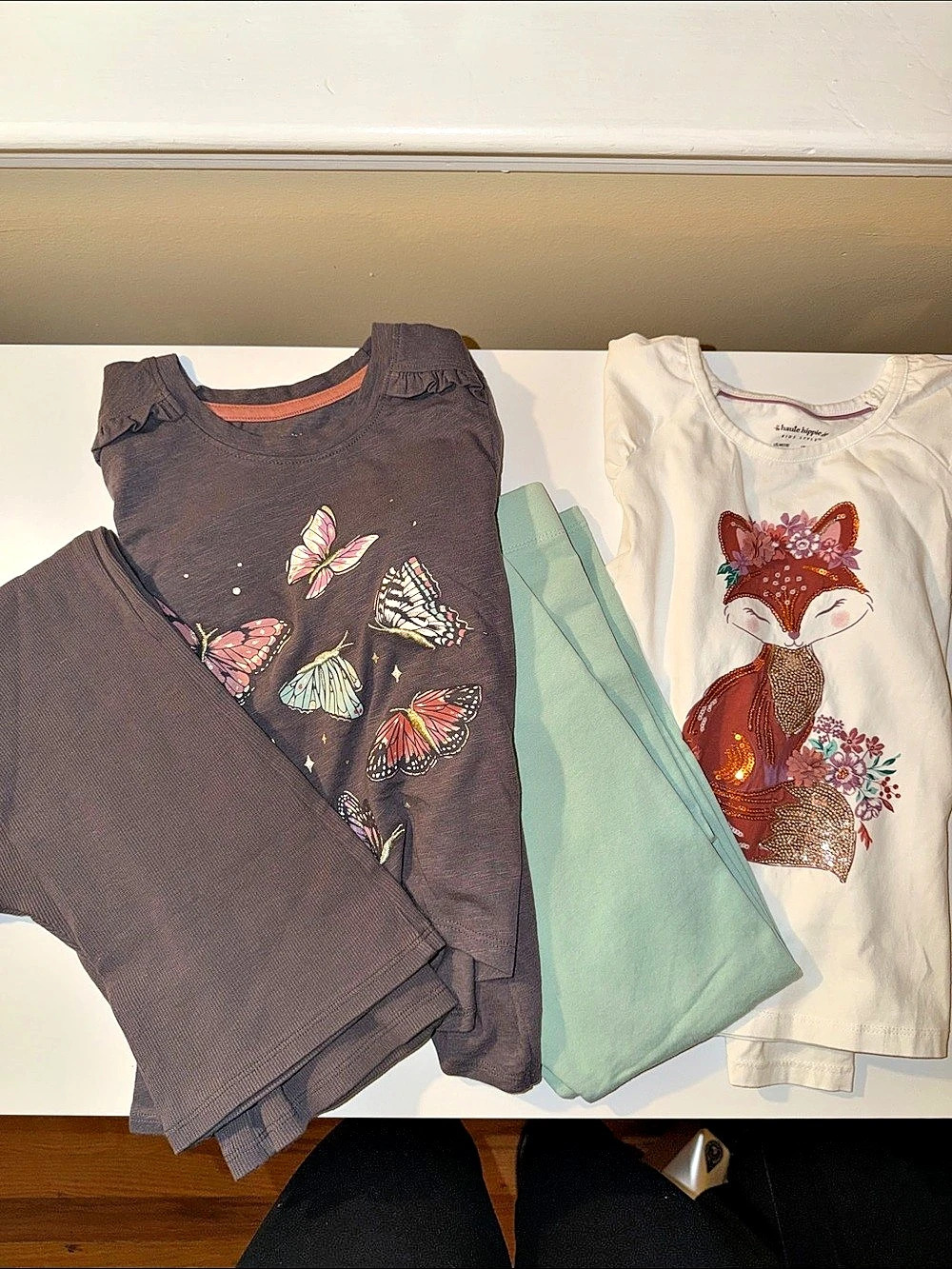 Haute Hippie Girls Size 7-8Y Butterfly & Fox Matching Sets